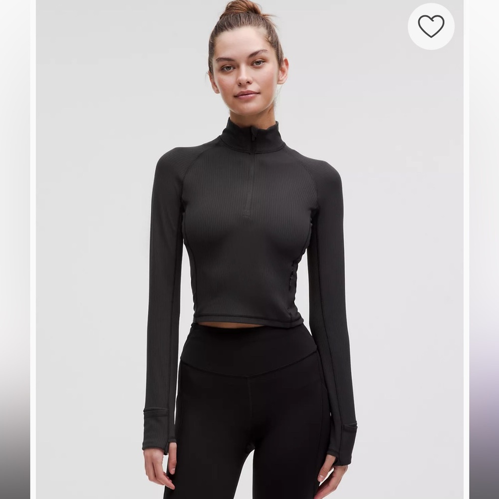 Lululemon It's Rulu Ribbed Cropped Half Zip Updated